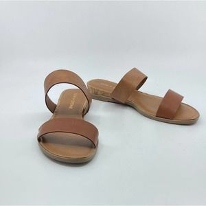 Sun + Stone Brown Flat Sandals